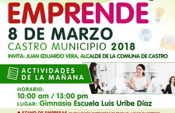 Castro Municipio realizará feria laboral para mujeres este 8 de marzo