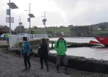 Castro Municipio en terreno: Alcalde Juan Eduardo Vera vista las islas de Quehui y Chelín