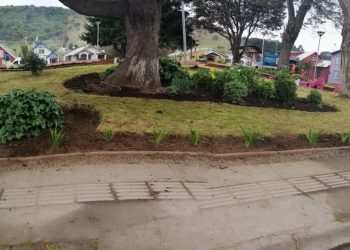 Plaza de Rilán fue sometida a mejoramiento de áreas verdes gracias al programa Castro Sustentable