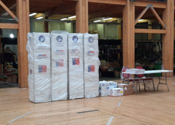 Feria José Sandoval de Castro recibe implementos de sanitización