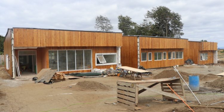 Posta de Chelín casi en el final del proceso de construcción