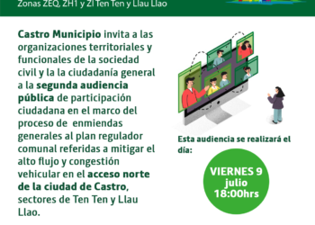 Invitan a participar en 2da consulta ciudadana por mejoras en acceso norte de Castro