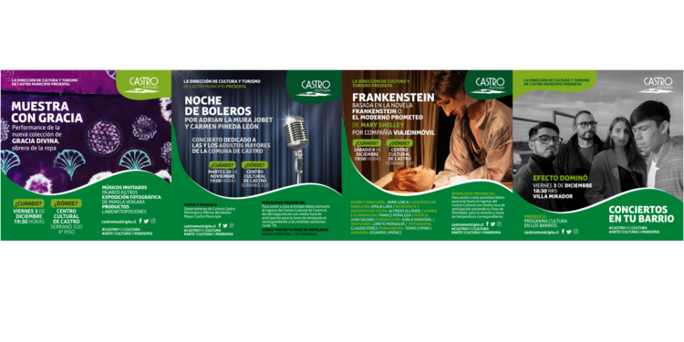 Castro recibe diciembre con noche de boleros, conciertos en los barrios, exposiciones y clásicos del teatro