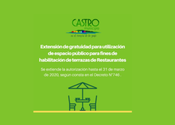 Castro extiende la habilitación del uso de terrazas para restaurantes hasta marzo del 2022