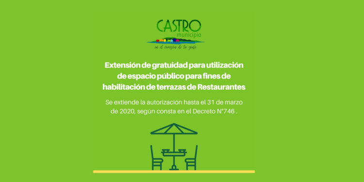 Castro extiende la habilitación del uso de terrazas para restaurantes hasta marzo del 2022
