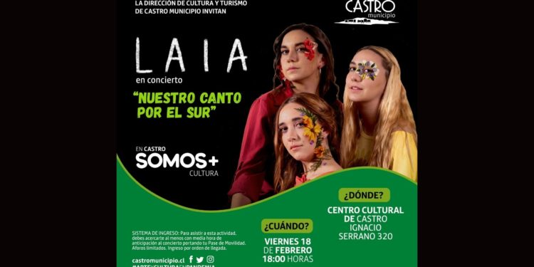 Centro Cultural de Castro recibirá a LAIA, banda emergente de folk chileno