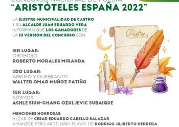 Castro Municipio anuncia ganadores de la III Versión del Concurso de poesía Aristóteles España