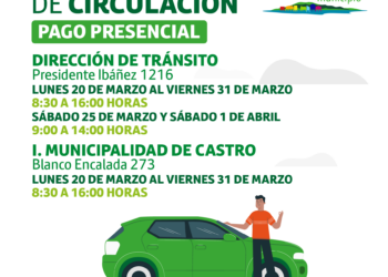 Pago de Permiso de Circulación: Castro Municipio atenderá también los sábados