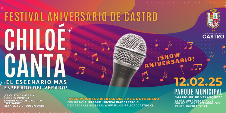 Bases Festival Aniversario de Castro ¡Chiloé Canta!