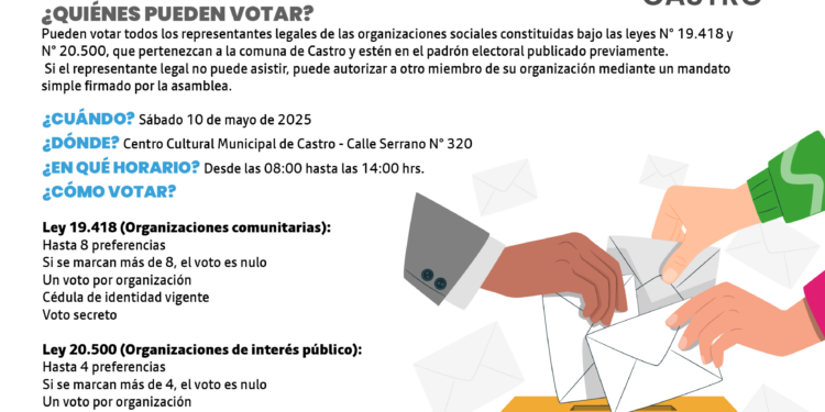 ¡Atención organizaciones sociales de Castro! Conoce a los postulares al COSOC