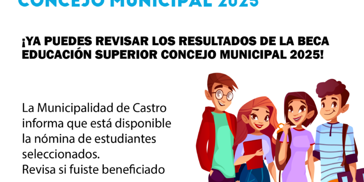 ¡Ya puedes revisar los resultados de la Beca Educación Superior Concejo Municipal de Castro 2025!